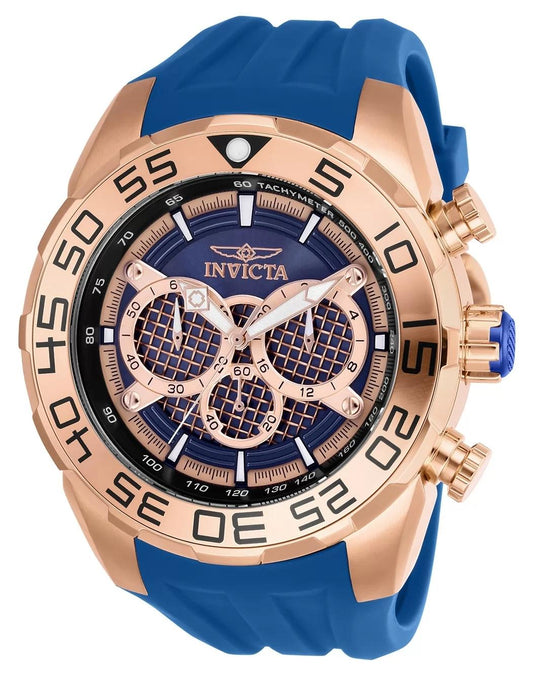 Invicta 26305 watch with rose gold dial and silicon band
