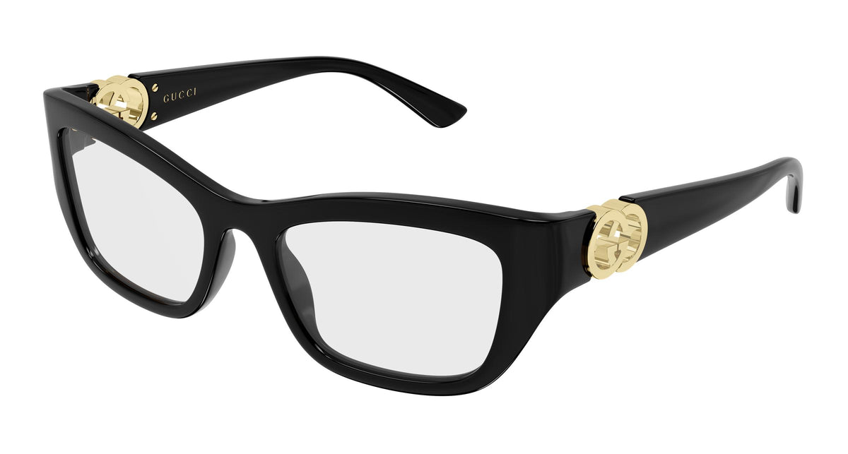 Gucci GG2125o-001 eyeglasses in black frame with clear lenses