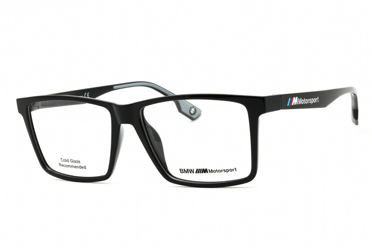 BMW BS5003-001 shiny black Rectangular Eyeglasses 57mm