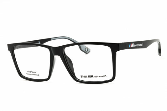 BMW BS5003-001 shiny black Rectangular Eyeglasses 57mm
