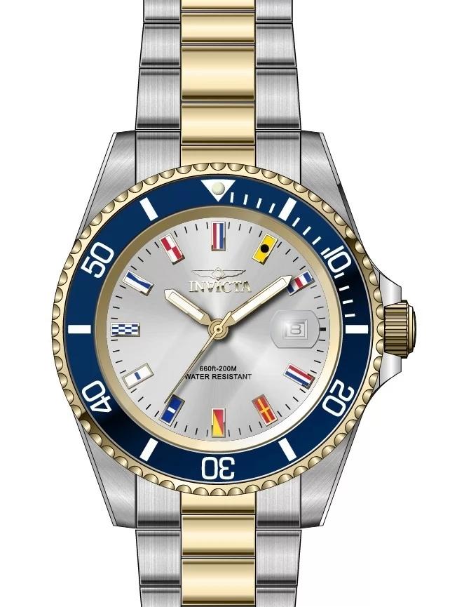 Invicta 49887 watch with silver dial and stainless steel band