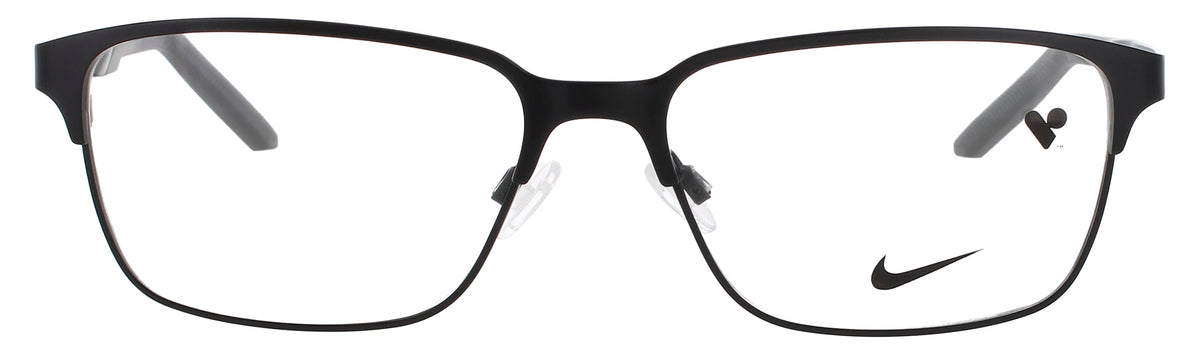 Nike 8213-N-001-55 SATIN BLACK / DARK GREY  Men's Eyeglasses 55mm Eyeglasses