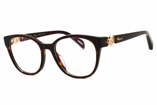 Chopard VCH356S-909 eyeglasses in shiny havana frame with clear demo lenses
