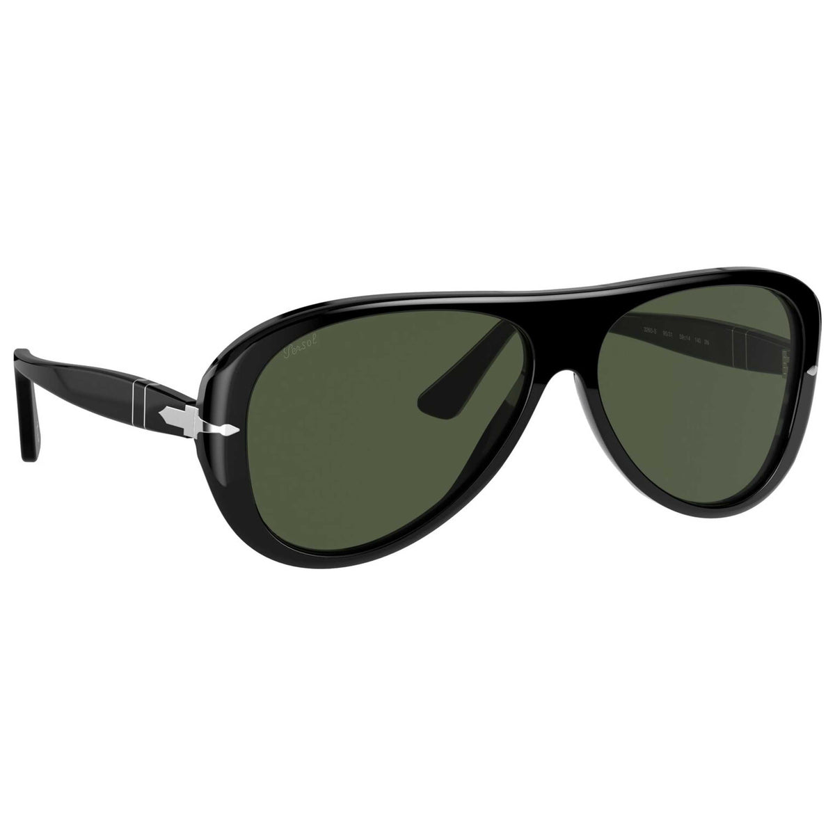Persol 0PO3260S 95/31 59 Black Aviator  59mm Sunglasses