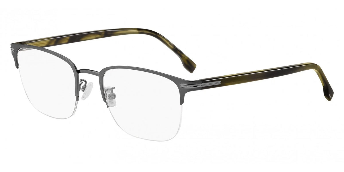Hugo Boss BOSS1729/G-SVK-55 Matte Ruthenium Black Rectangle Eyeglasses 55mm Eyeglasses