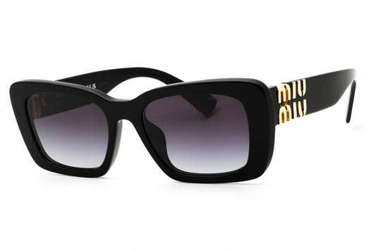 Miu Miu 0MU 07YS-1AB5D1 sunglasses in black frame with grey gradient lenses