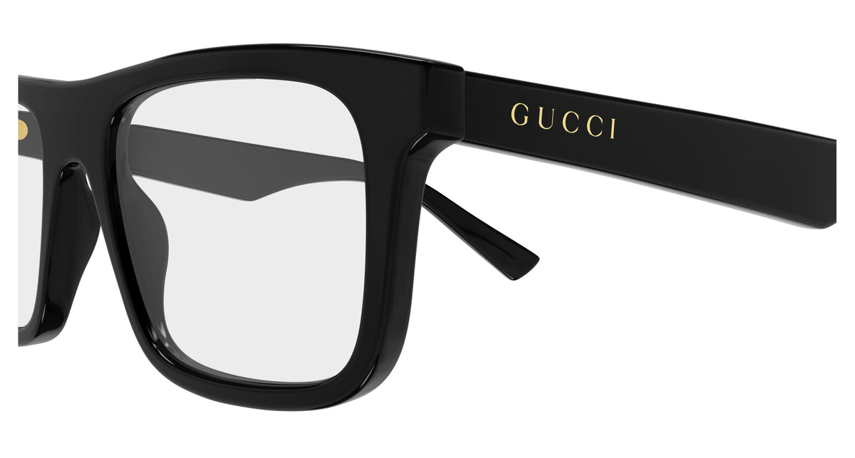 Gucci GG2184o-001 eyeglasses in black frame with clear lenses