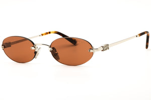 Miu 0MU A54S-1BC90Q Silver Oval Sunglasses 51mm