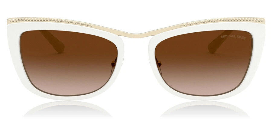 Michael Kors 0MK1064-111413-56 Light Gold/white Irregular SUNGLASSES 56mm Sunglasses