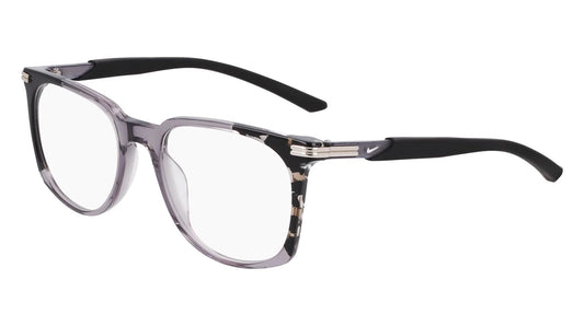 Nike 7310-021 eyeglasses in smoke/black frame with clear lenses