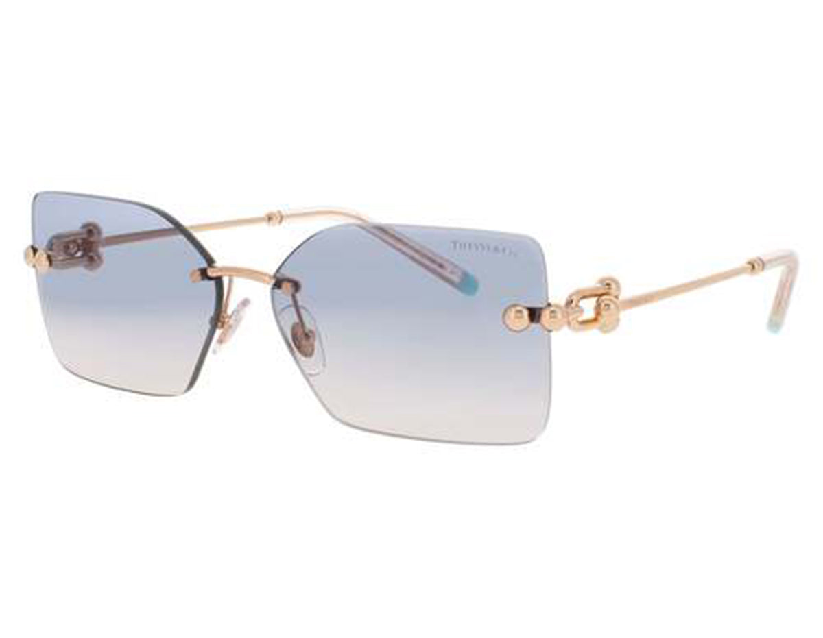 Tiffany &amp; Co TF3088-618978 sunglasses in gold havana frame with gradient orange lenses