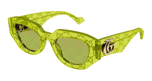 Gucci GG1421S-007 Green Oval Sunglasses 51mm