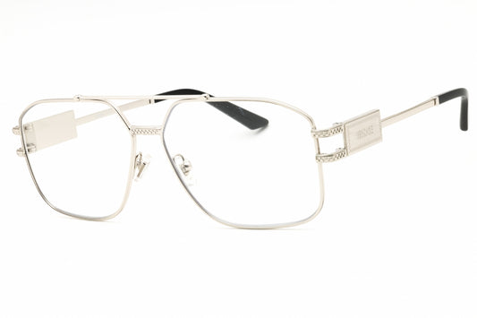 Versace 0VE1302-1000 eyeglasses in silver frame with clear lenses