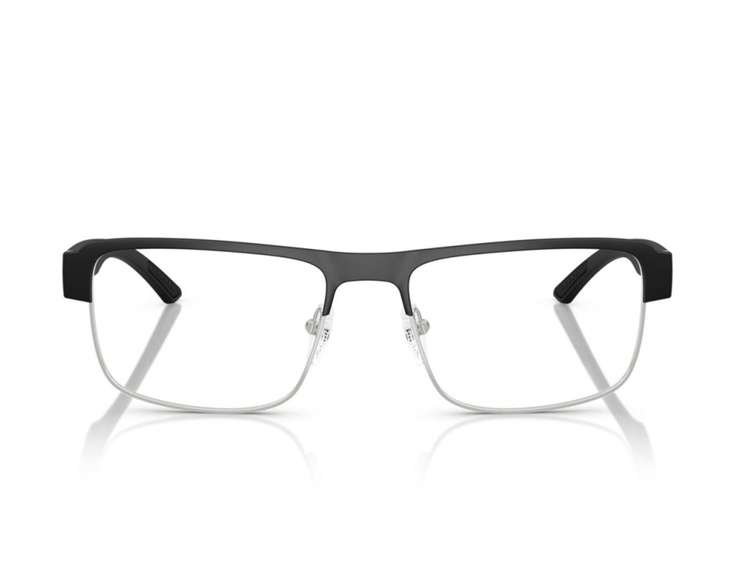 Prada PS51RV-1BO1O1-54 eyeglasses in black frame with clear lenses