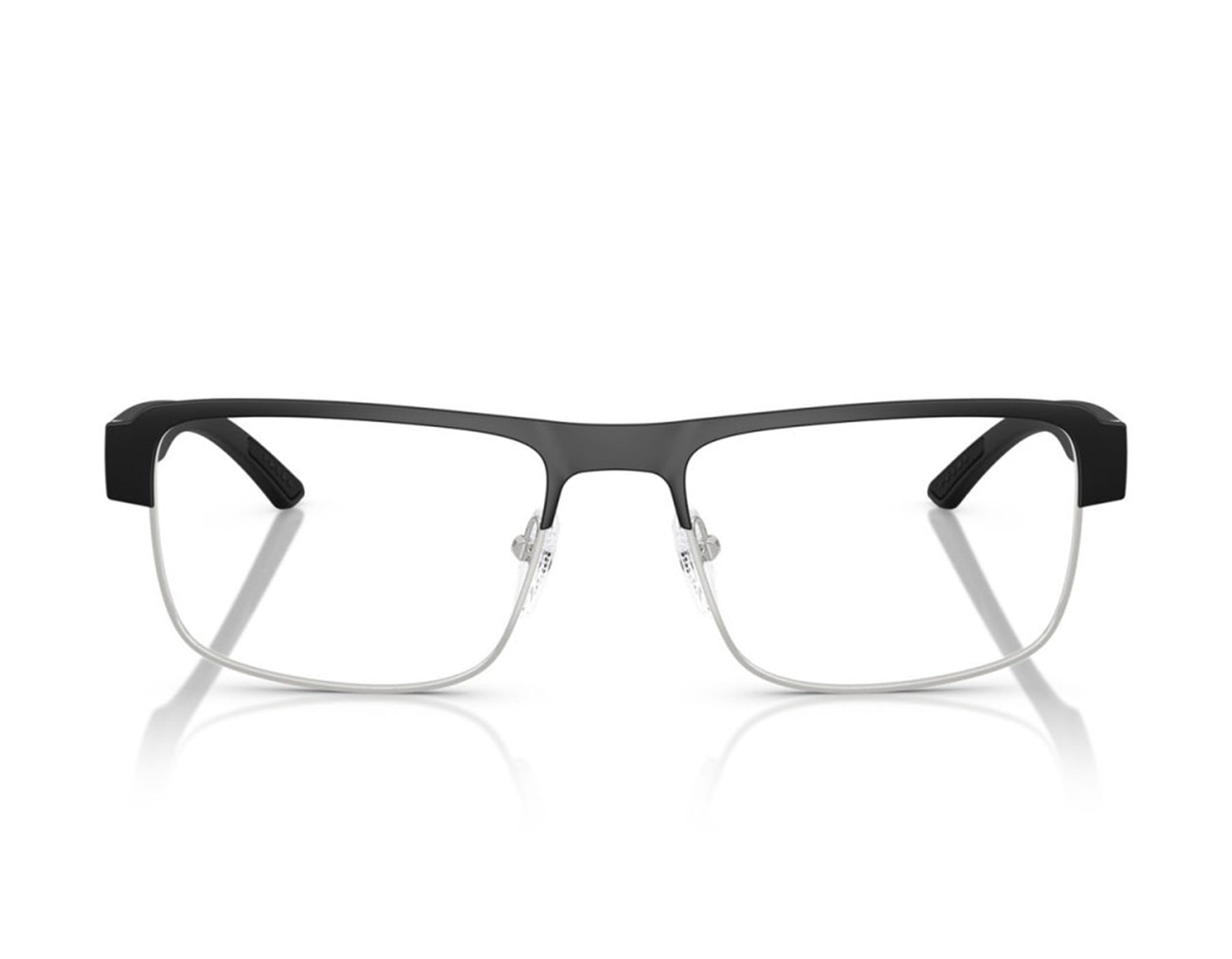 Prada PS51RV-1BO1O1-54 eyeglasses in black frame with clear lenses