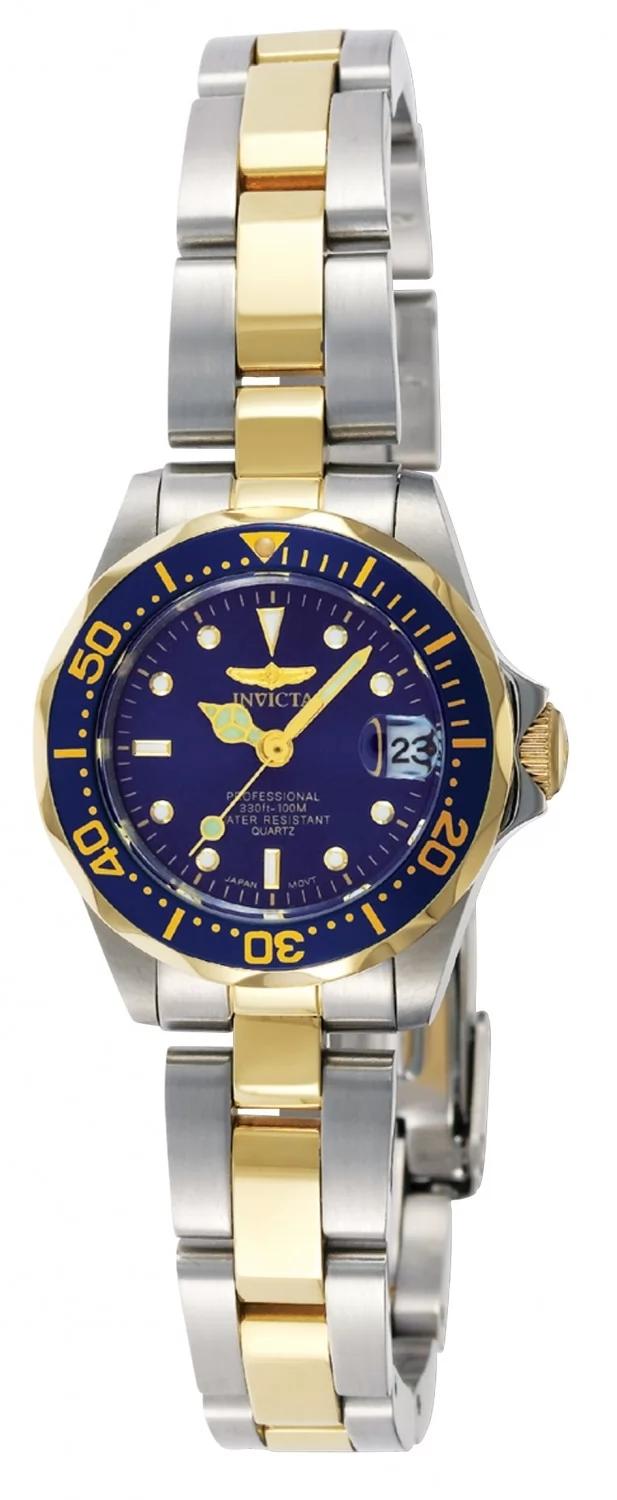 Invicta 8942 watch with blue dial and stainless steel band