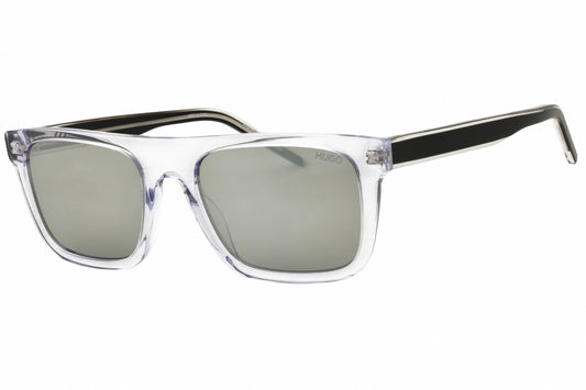 HUGO HG 1297/S-0MNG T4 sunglasses in crystal black frame with silver sp lenses