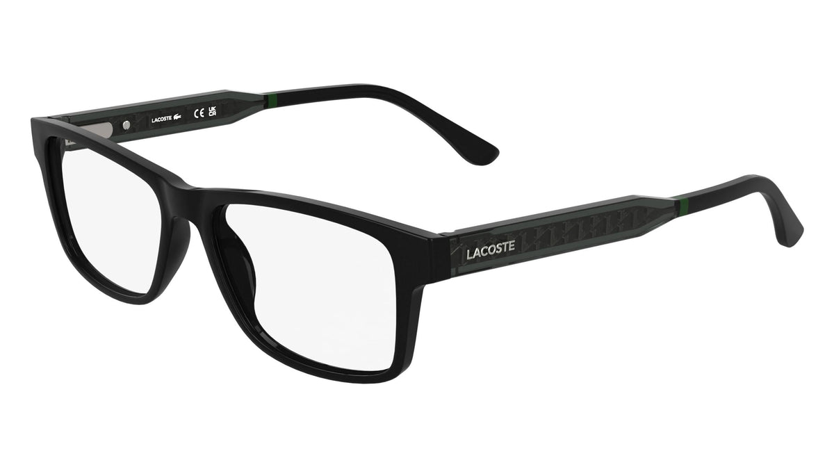 Lacoste L2977-001-54 BLACK Rectangle Eyeglasses 54mm Eyeglasses