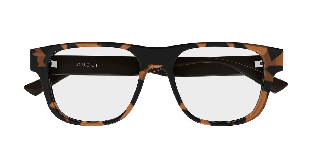 Gucci GG2086o-007 eyeglasses in brown frame with clear lenses