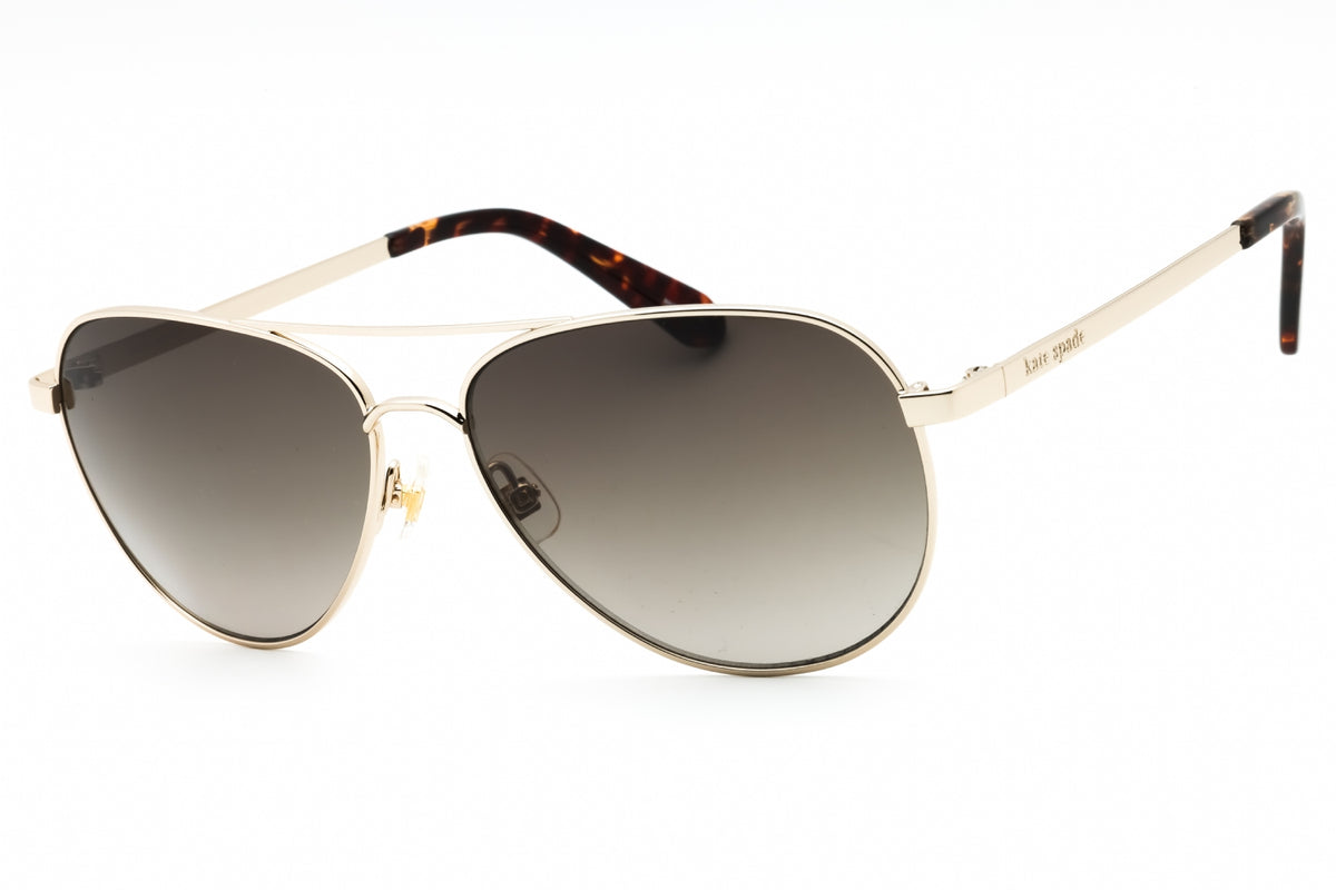 Kate Spade VARESE/O/S-0J5G HA GOLD Aviator Sunglasses 58mm Sunglasses
