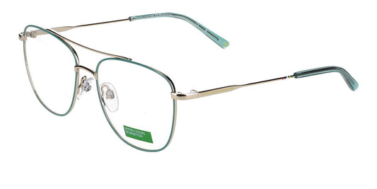 Benetton BEO3071-465 eyeglasses in matte lgrn frame with clear lenses