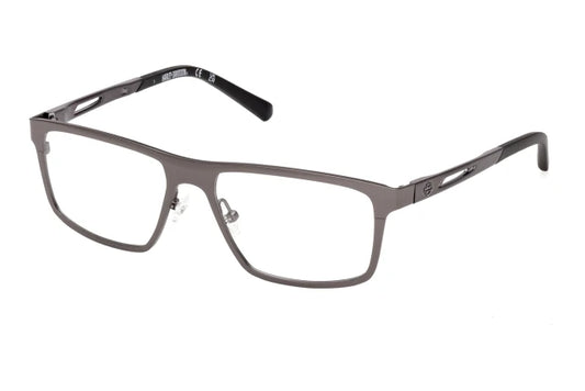 Harley Davidson HD50131-009-55 eyeglasses in matte gunmetal titanium frame with clear lenses