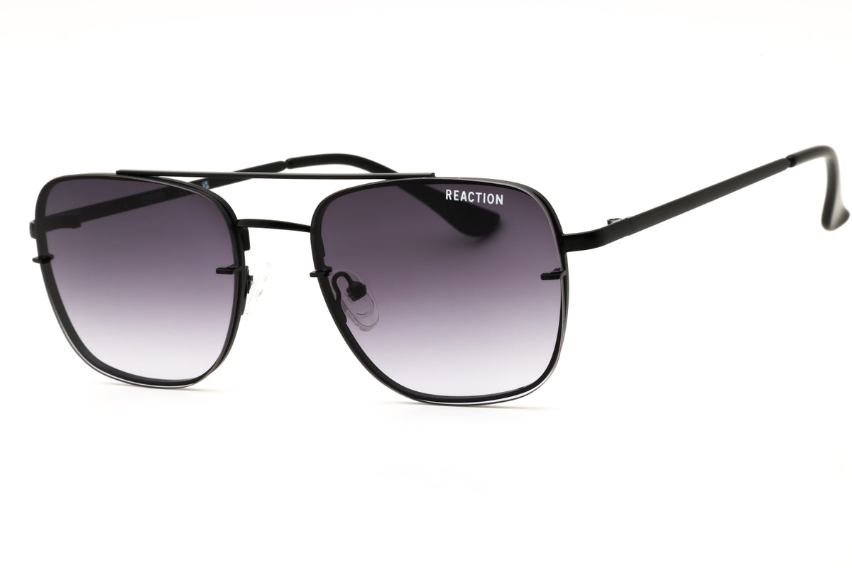 Kenneth Cole Reaction KC1399-01B shiny black Rectangular Sunglasses 56mm Sunglasses