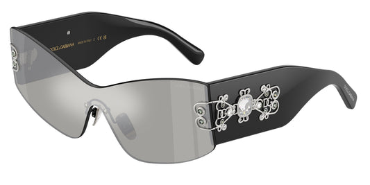 Dolce & Gabbana 0DG4526B-501/6G Black Shield Sunglasses 42mm Sunglasses