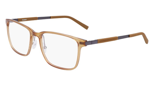 Flexon EP8004-231-55 eyeglasses in crystal camel frame with clear lenses