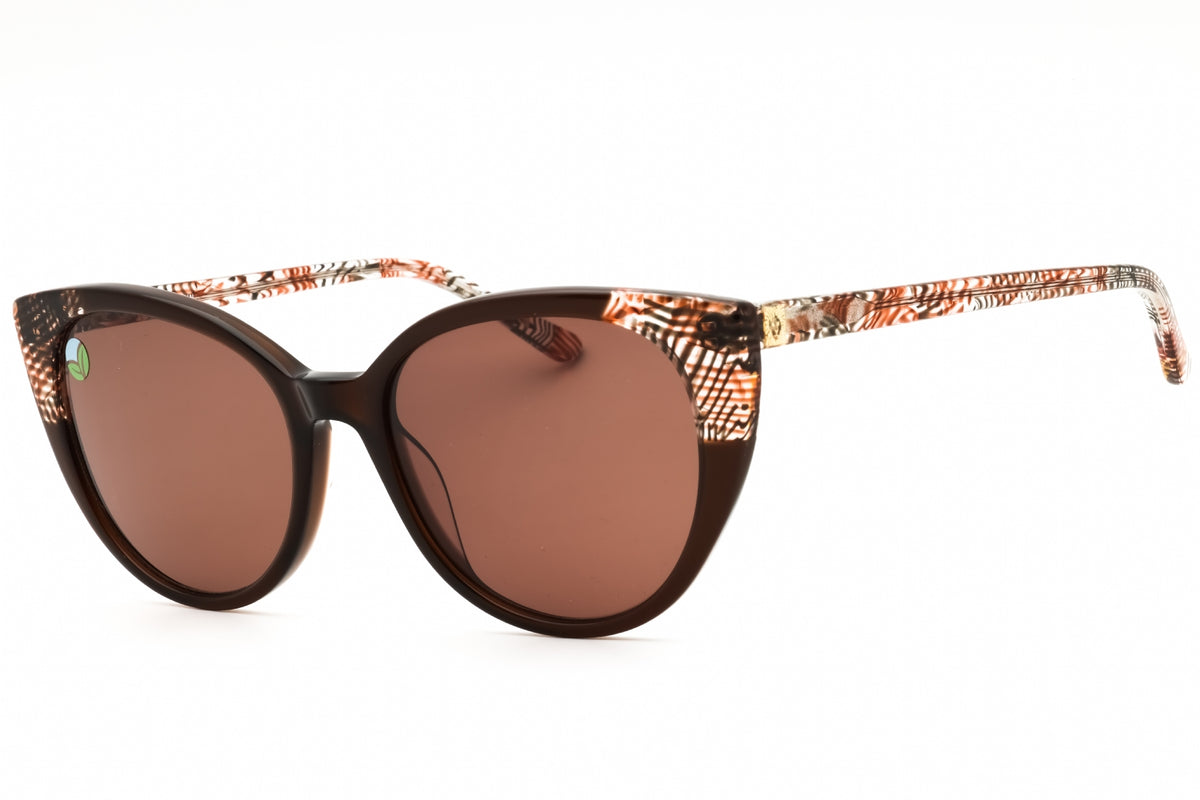 Anne Klein AK7099-200 MOCHA PLAID Cat eye Sunglasses 54mm Sunglasses