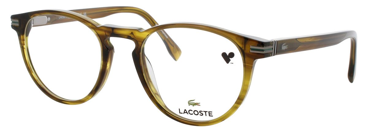 Lacoste L2966-N-275-50 STRIPED KHAKI  Men's Eyeglasses 50mm Eyeglasses