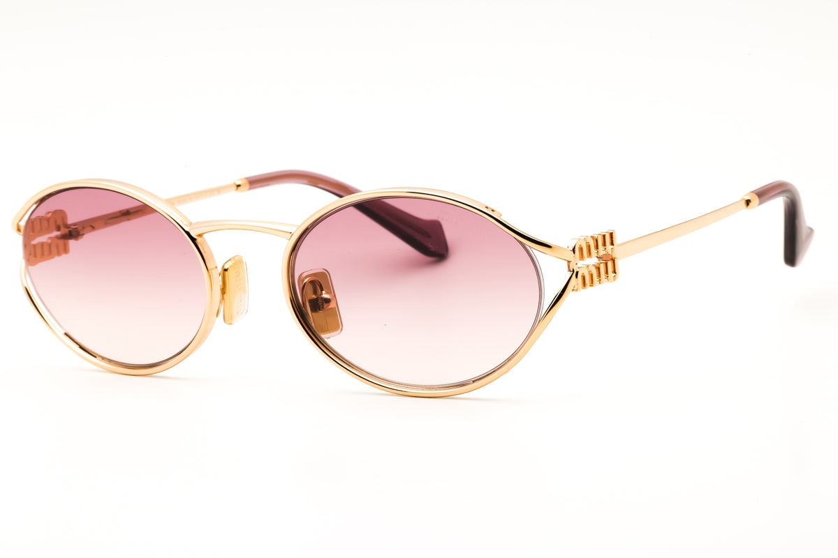 Miu Miu 0MU 52YS-5AK06S Gold Oval Sunglasses 54mm Sunglasses