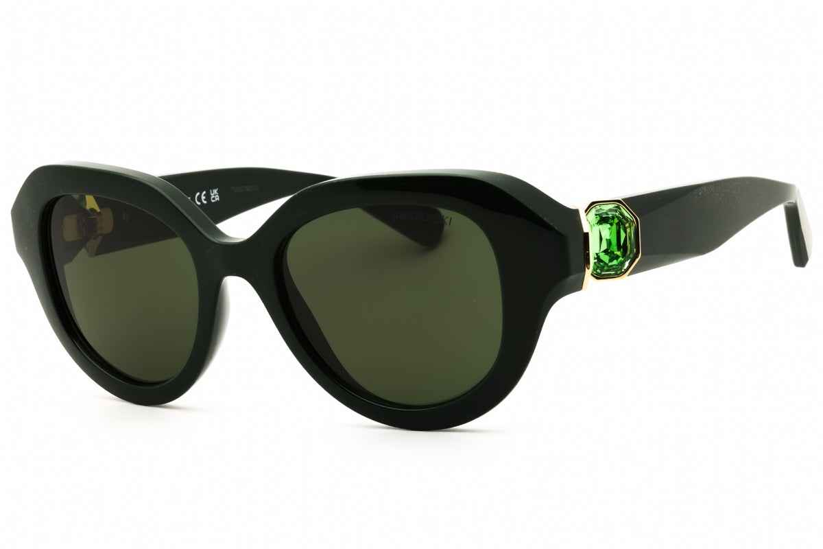 Swarovski SK6037-102671 solid green Oval Sunglasses 50mm