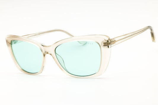 Guess GU7774-26V sunglasses in crystal frame with blue lenses