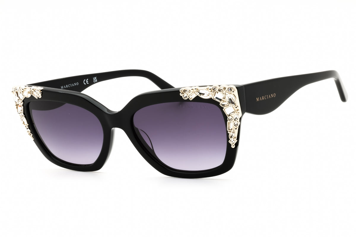 Guess by Marciano GM00027-01B shiny black Rectangular Sunglasses 55mm Sunglasses