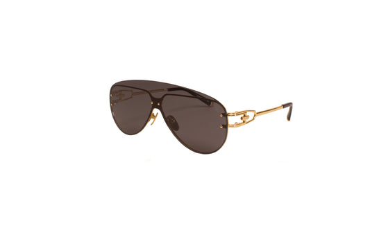 Diavi CUSHION GOLD SOLID SMOKE GOLD PLATED Gold  Sunglasses 0mm