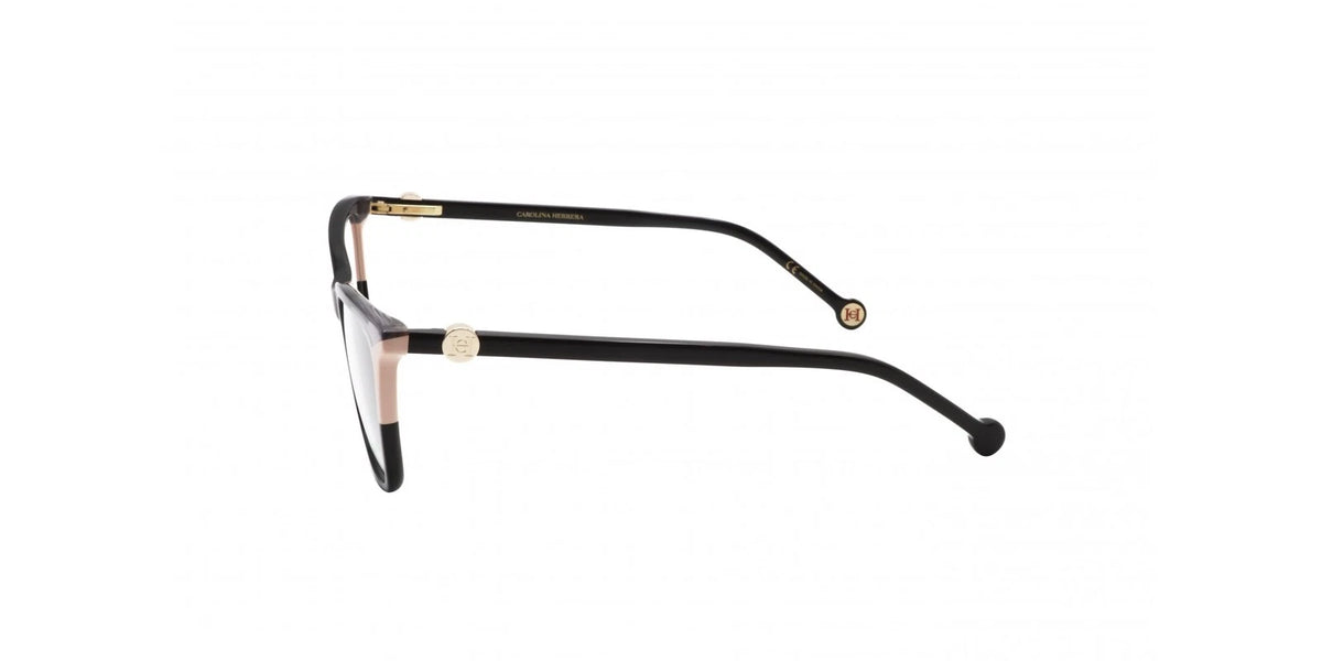 Carolina Herrera CH-0057-KDX-53 eyeglasses in black frame with clear lenses