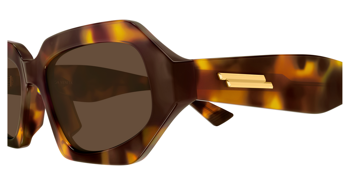 Bottega Veneta BV1502S-002-54 Brown Rectangular  54mm Sunglasses