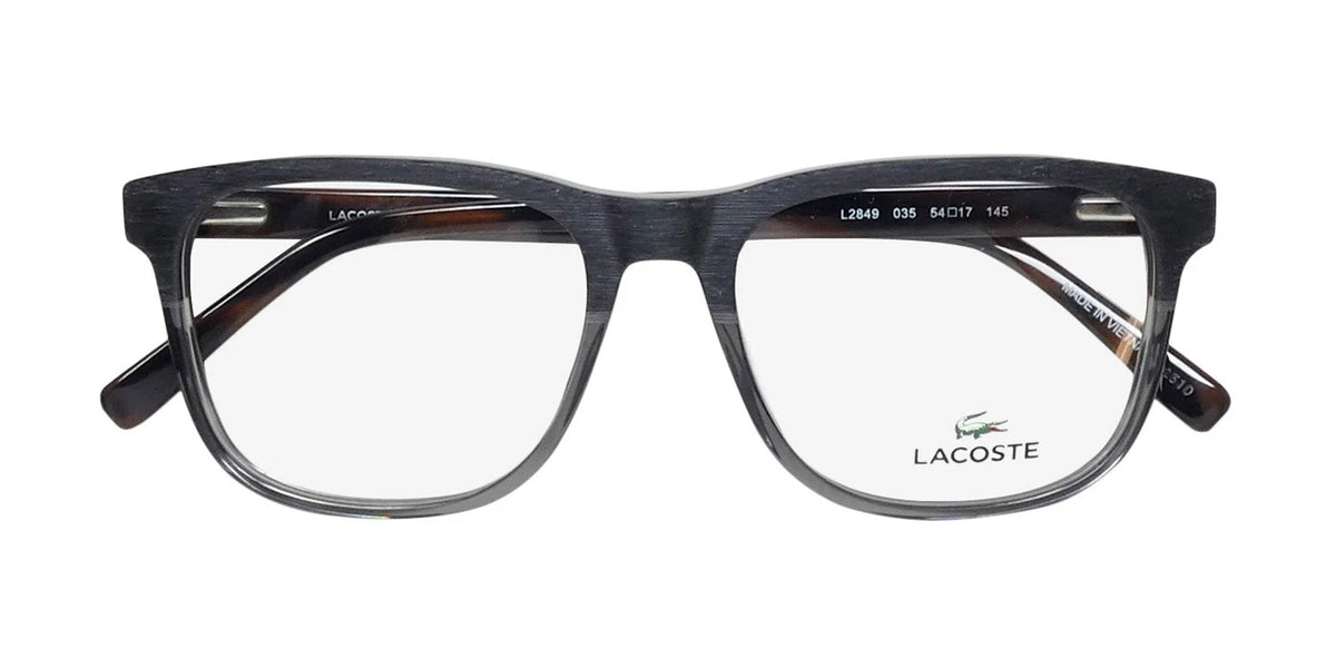 Lacoste L2849G 035 Gray Rectangle Eyeglasses 54mm Eyeglasses