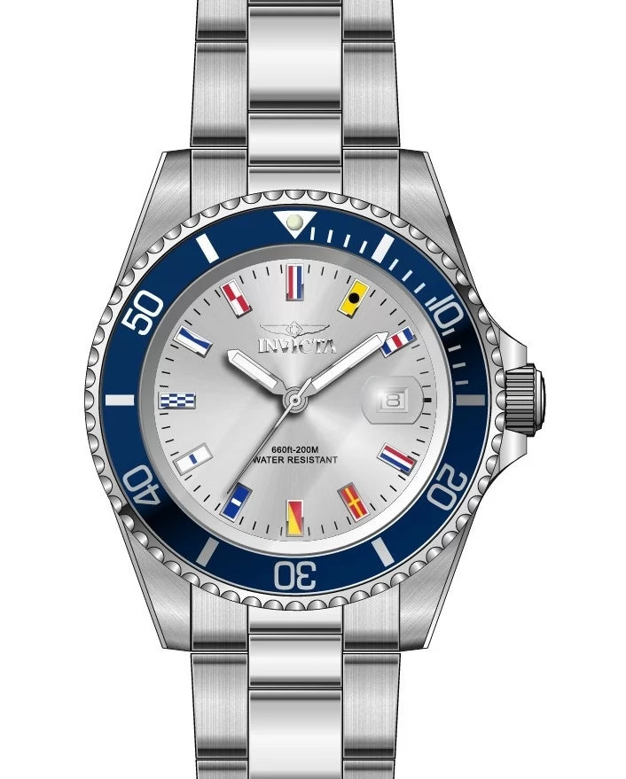Invicta 49885 Quartz Watch Silver Dial Stainless Steel 40mm Men