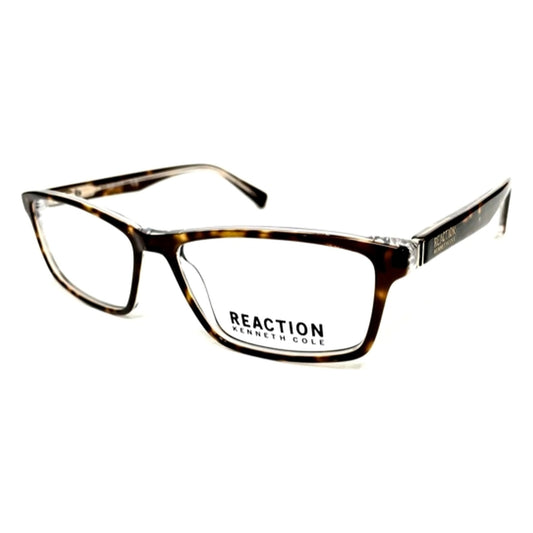 Kenneth Cole Reaction KC0886-052-55 eyeglasses in dark havana frame with clear lenses