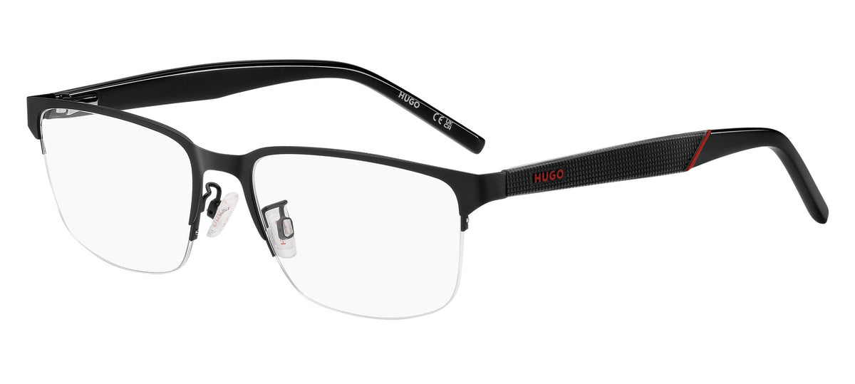 Hugo HG1333/G-003-55 Matte Black Rectangle Eyeglasses 55mm Eyeglasses