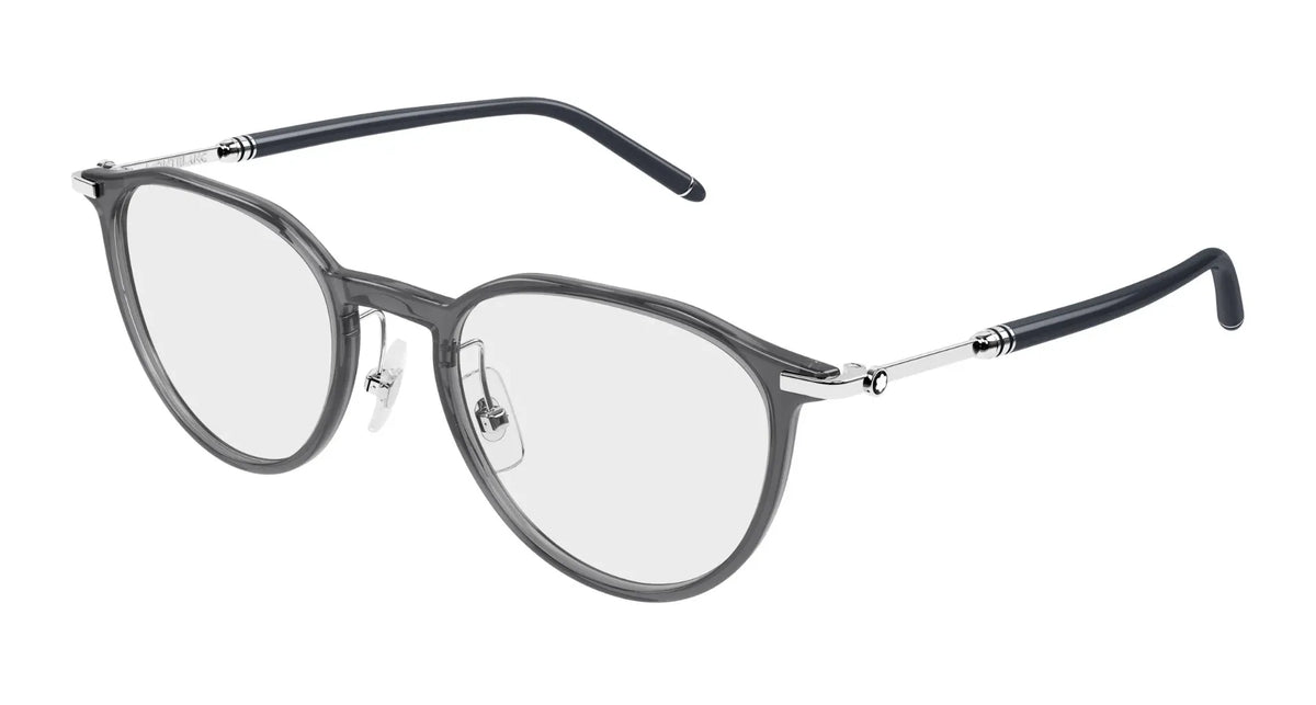 Mont Blanc MB0524O-002 Gray Round Eyeglasses 51mm Eyeglasses