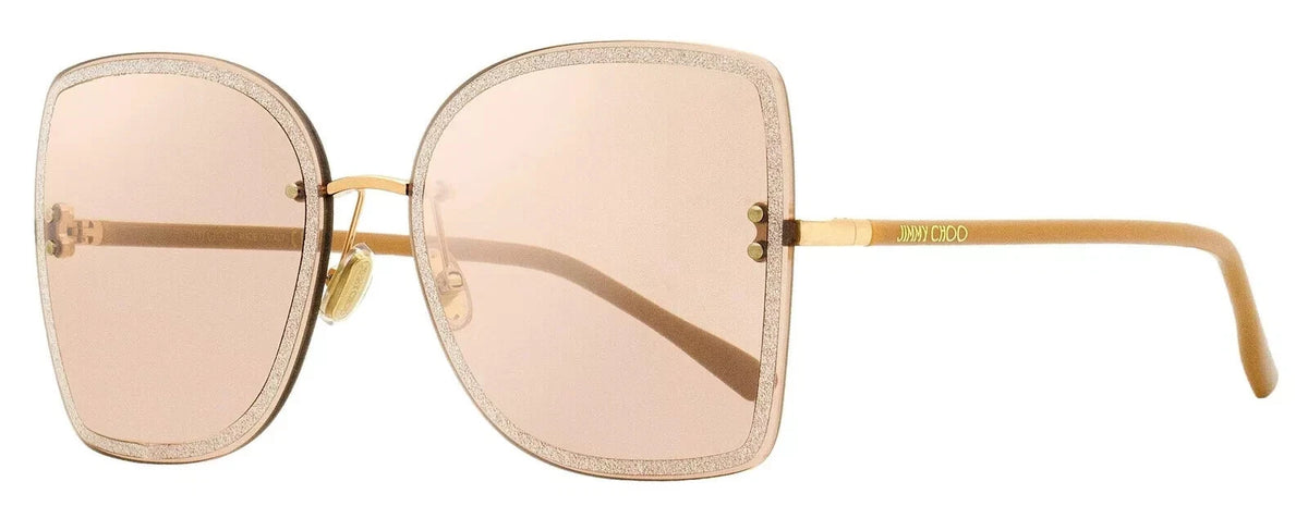 Jimmy Choo 0LETI-S-F1B-62 Nude/Gold Irregular SUNGLASSES 62mm Sunglasses