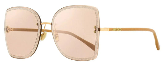 Jimmy Choo 0LETI-S-F1B-62 Nude/Gold Irregular SUNGLASSES 62mm Sunglasses