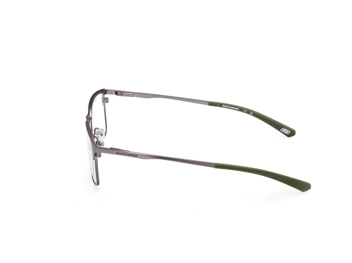 Skechers SE50110-009-54 eyeglasses in matte gunmetal frame with clear lenses
