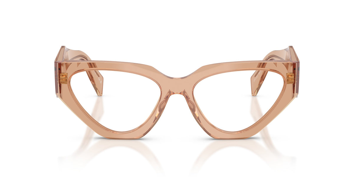 Prada PRC07V-20H1O1-54 eyeglasses in opal brown frame with clear lenses