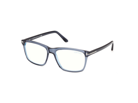 Tom Ford FT5479-B-58090-58 Shiny Blue Geometric  58mm Eyeglasses