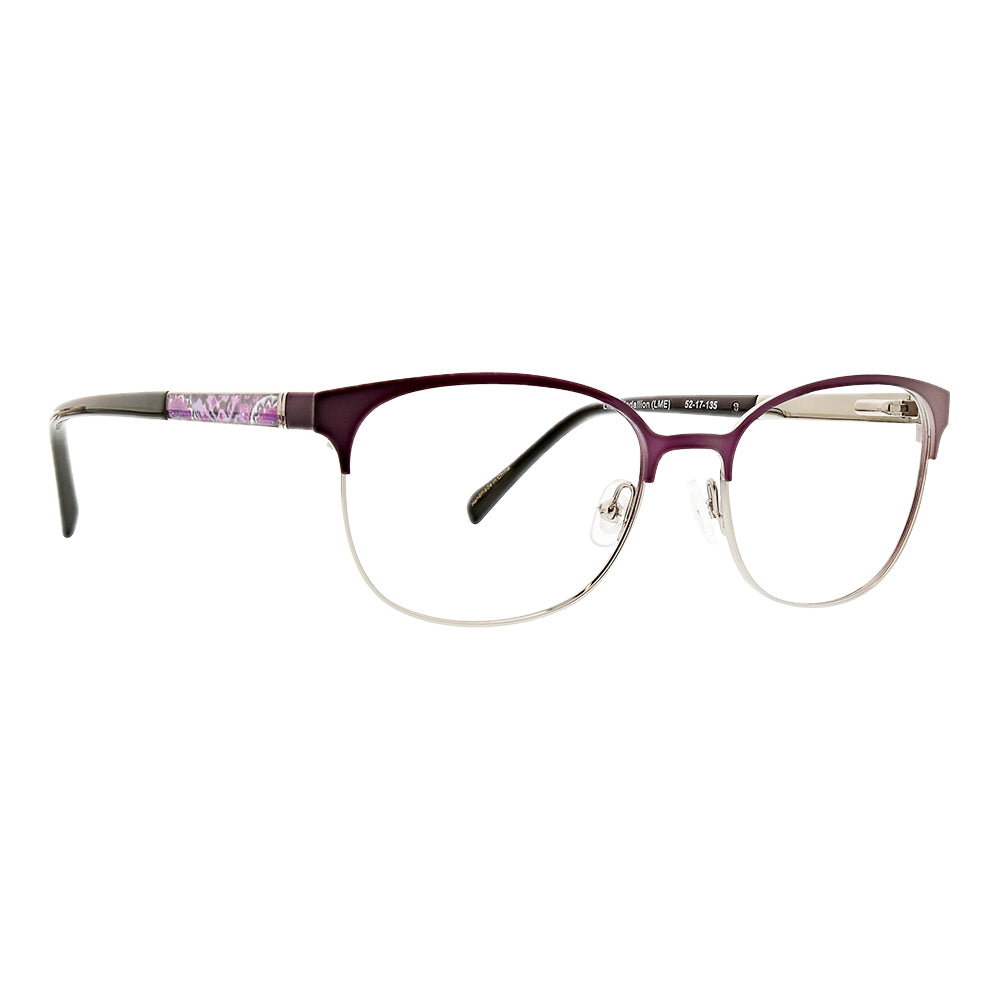 Vera Bradley Cleo Lilac Medallion 5217 52mm New Eyeglasses