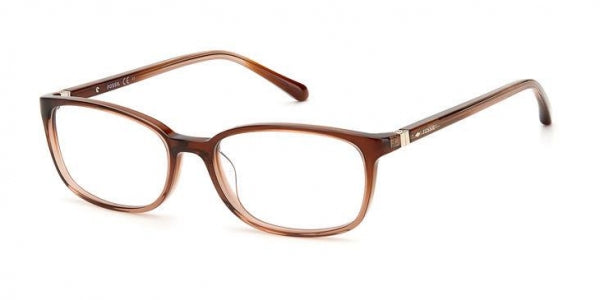 Fossil FOS-7114-09Q-55 Brown Rectangle Eyeglasses 55mm Eyeglasses